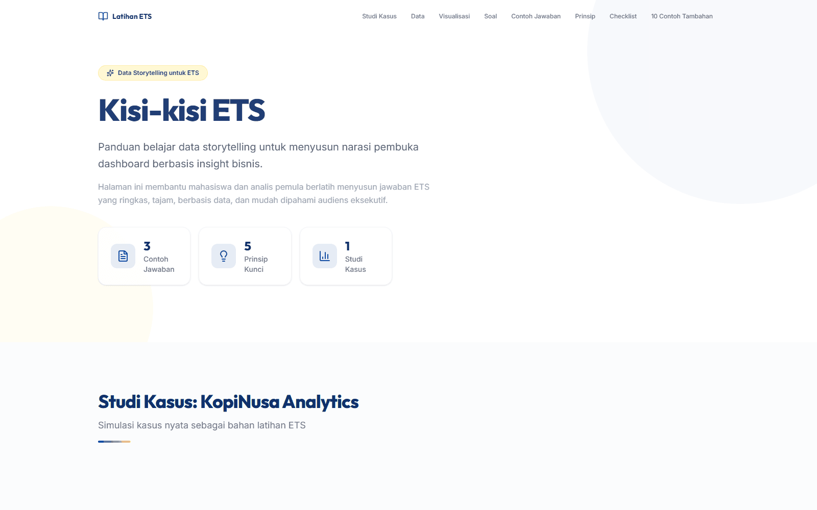 ETS Storytelling Client visual